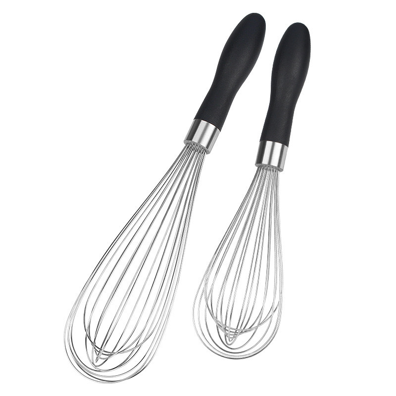 Bătător din oțel inoxidabil pentru ouă, agitator manual pentru cremă și aluat, 10–12 inch