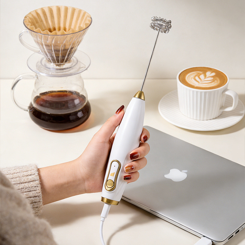 Spumător electric nou pentru lapte, pentru cafea, spumator portabil pentru uz casnic, tel pentru ouă, mixer