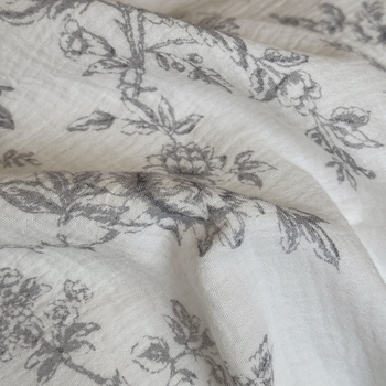 Stil francez, 100% bumbac, fir dublu, set patru piese cu margine volanată, imprimare moale