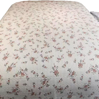 Stil coreean, acoperire de pat cu două fețe, set de trei piese, lavabilă la mașină, quiltat, cu model floral pentru tatami