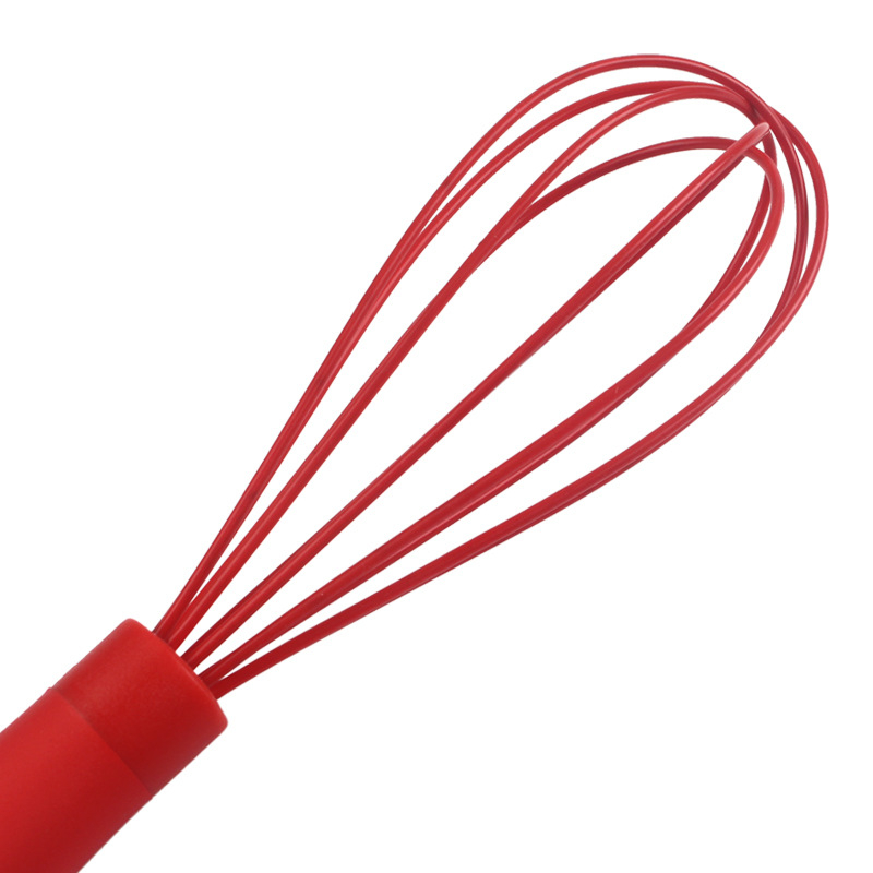 Amestecător de ouă din silicon, 10 inch, cu mâner din cauciuc, pentru coacere