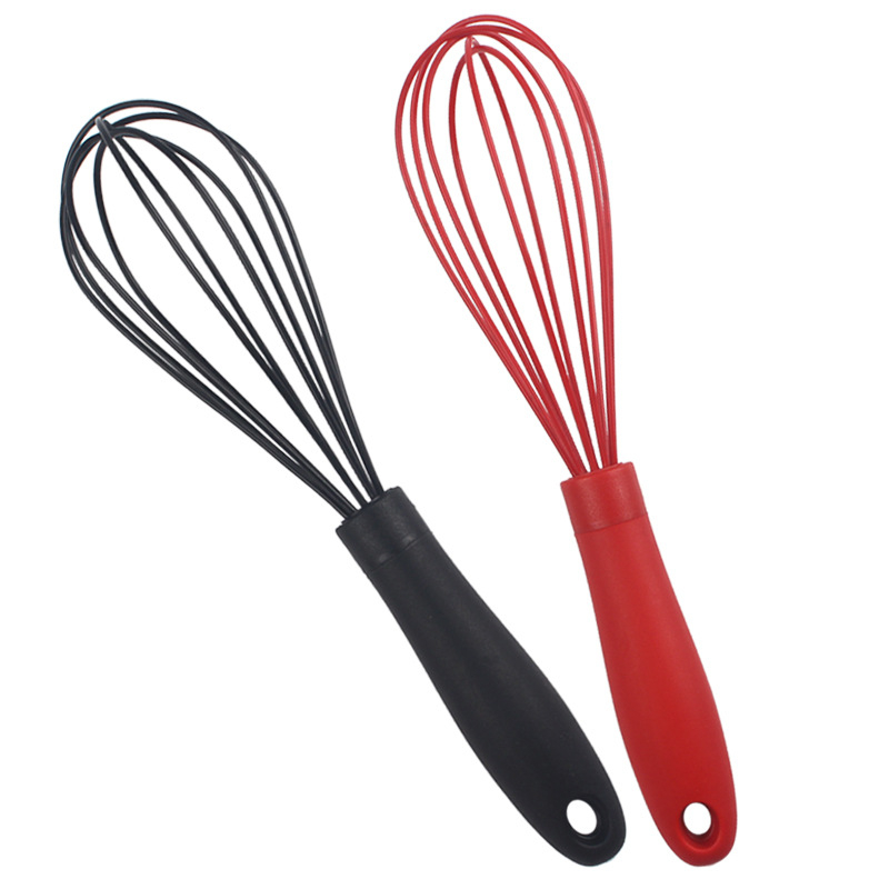 Amestecător de ouă din silicon, 10 inch, cu mâner din cauciuc, pentru coacere