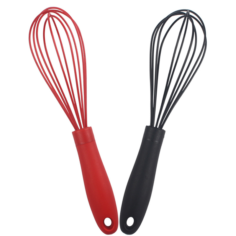 Amestecător de ouă din silicon, 10 inch, cu mâner din cauciuc, pentru coacere