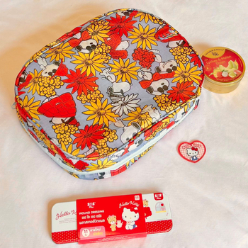 Set din două piese: geantă de călătorie ușoară cu imprimare Snoopy completă, stil japonez, și geantă de depozitare a hainelor