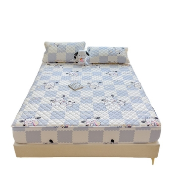 Cearșaf cu elastic din bumbac, plăcut la atingere, protecție antiderapantă pentru saltea, model 2026, imprimeu desen animat, dimensiuni 90x200–200x220 cm