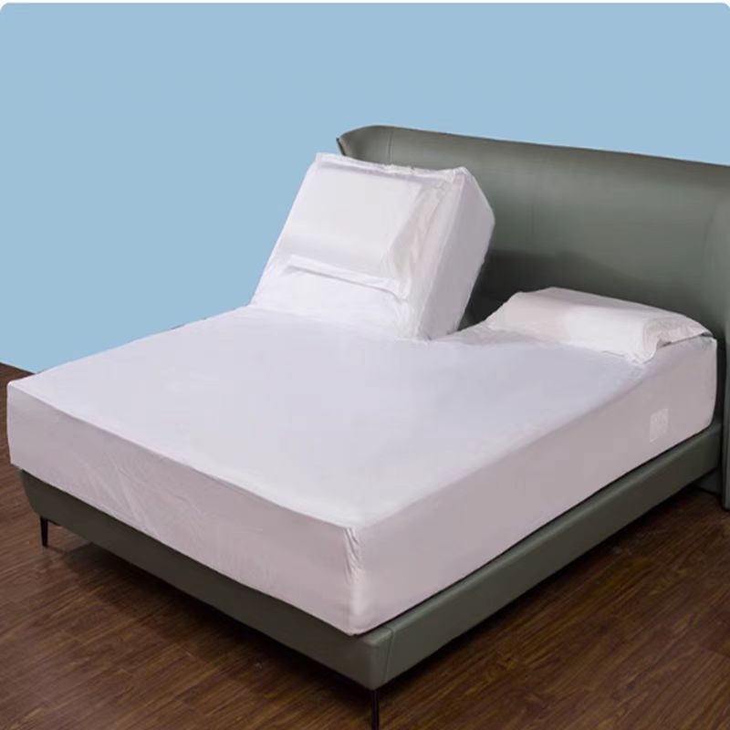Set cuvertură de pat tricotată cu cearșaf elastic, protecție inteligentă pentru saltea, tip split dublu