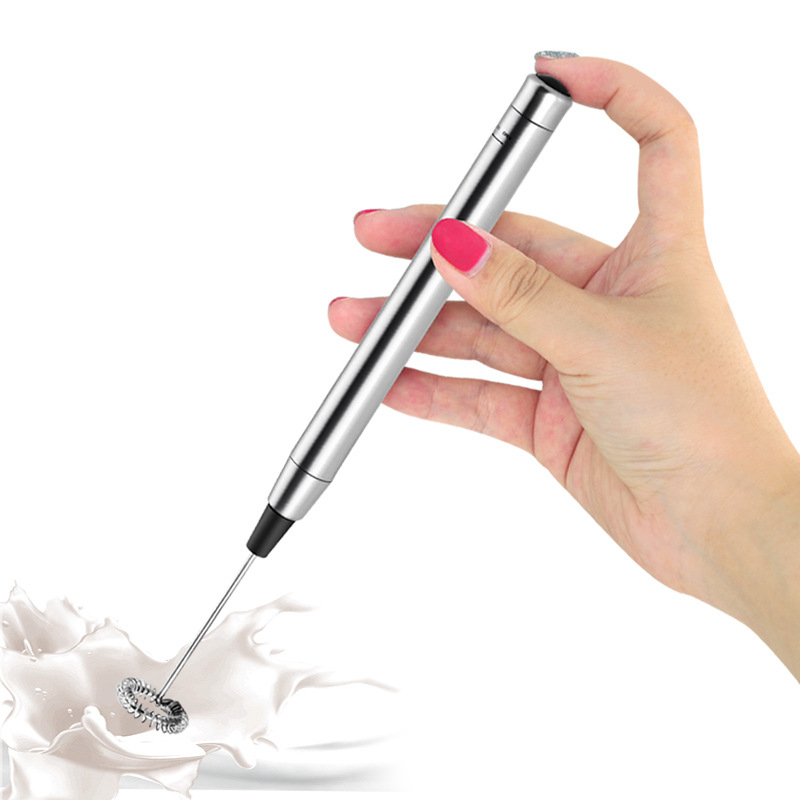 Amestecător electric manual din oțel inoxidabil pentru ouă și lapte, spumator de lapte pentru cafea, mixer multifuncțional compact