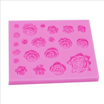 Formă din silicon cu trandafir 3D pentru decorarea torturilor