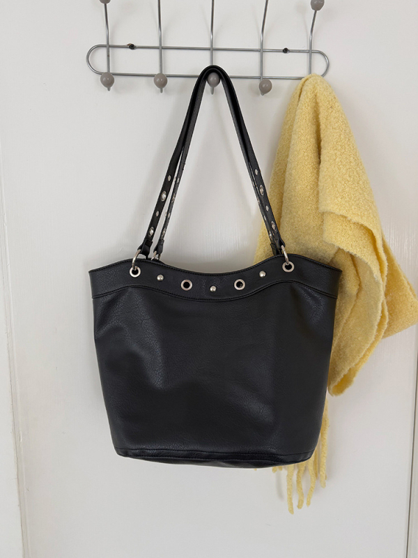 Torba Tote za svakodnevnu vožnju 2025, velika kapaciteta, punk motociklistička torba s rivetima, retro dizajn, ženska torba preko ramena