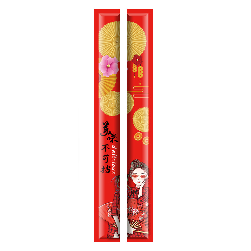 Μπαμπού chopsticks μίας χρήσης με συσκευασία από Kraft χαρτί, προσαρμόσιμες, καρβονισμένες, για takeout και εξυπηρέτηση φαγητού