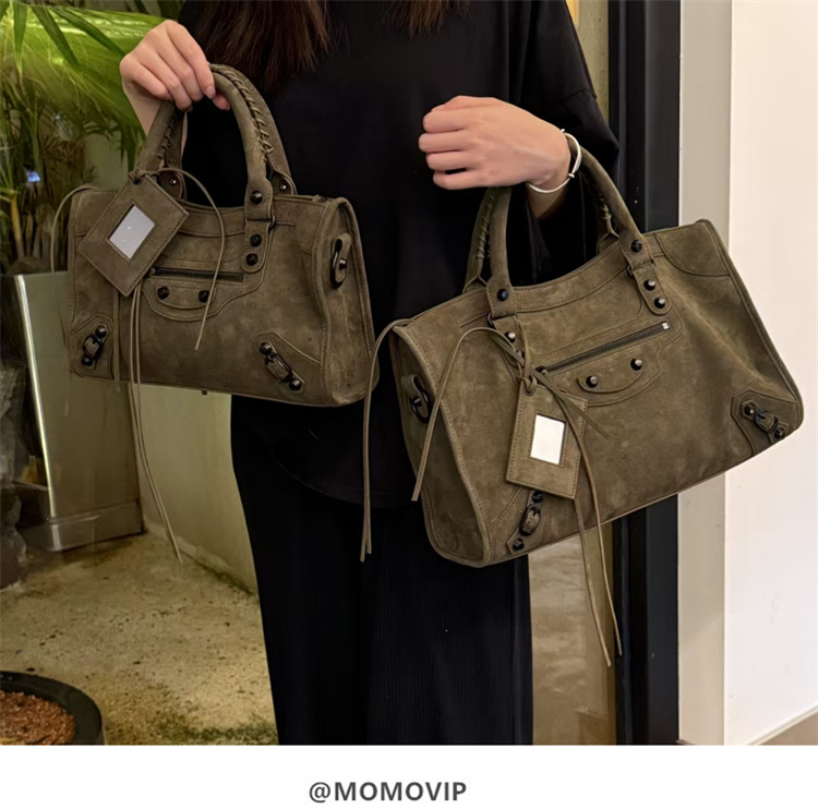 Retro kožna torba s metalnim rivetima, stil motocikla, velika zapremina, tote torba za rame