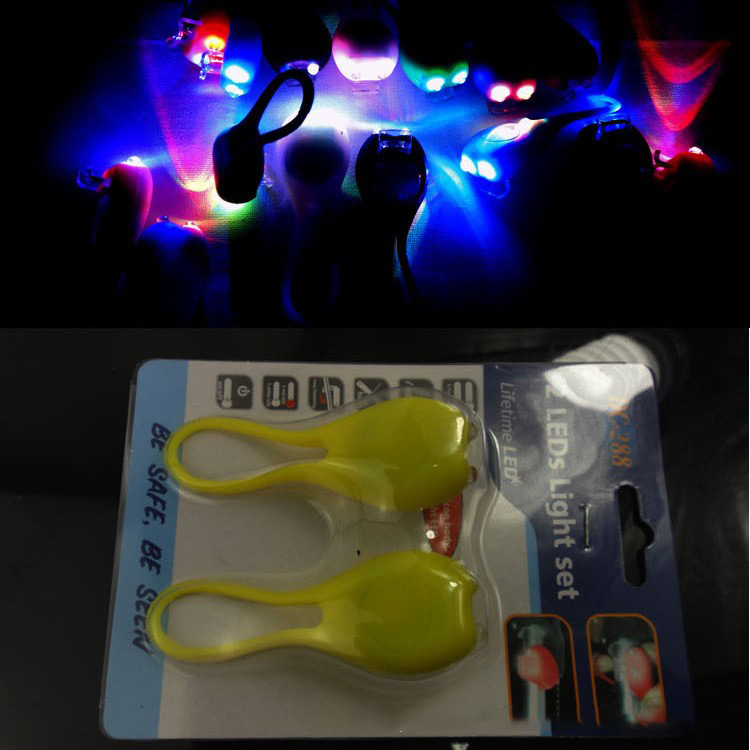 2 LED multikolorno svjetlo za bicikl, silikonska žaba u obliku stražnjeg svjetla