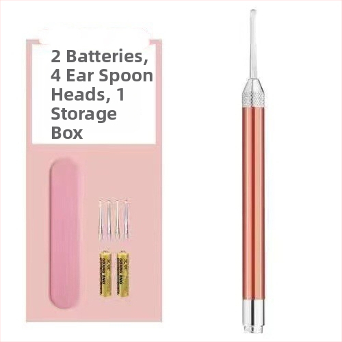 Lingură pentru urechi cu LED, vârf moale, pentru copii – instrument vizual de curățare a urechilor