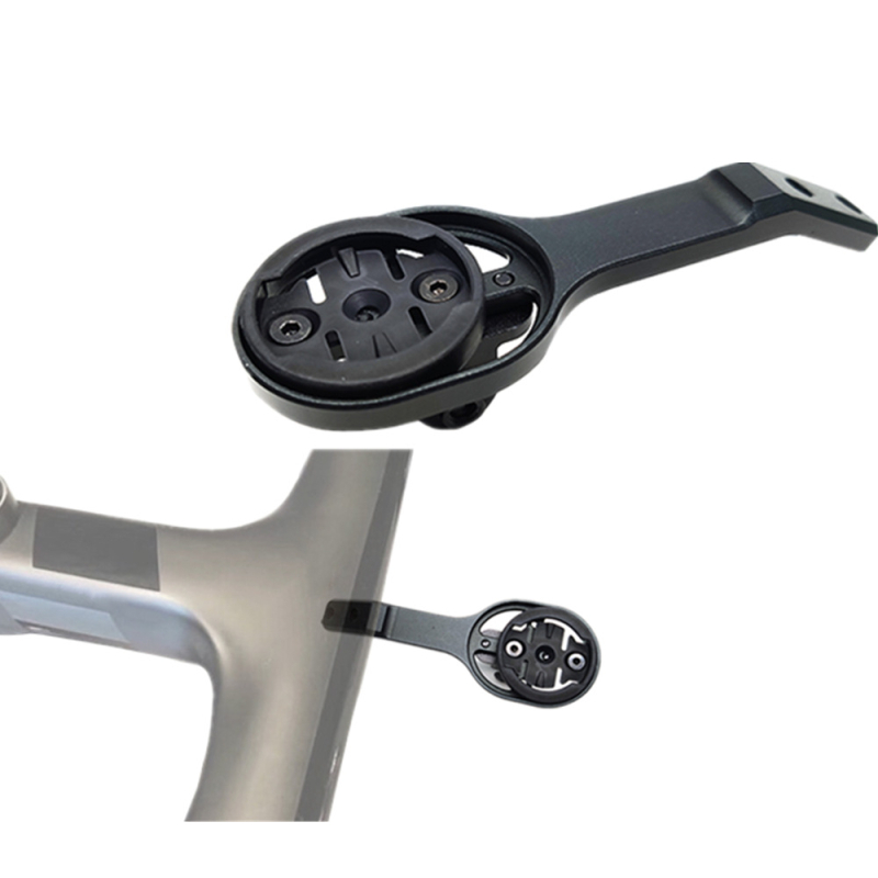 Aluminijski nosač računala za cestovni bicikl s držačem GoPro, kompatibilan s Black Inc zakrivljenim upravljačem i FACTOR