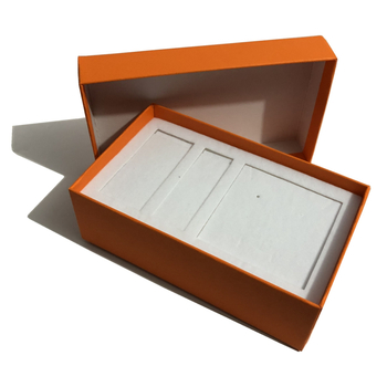 Cutie portocalie pentru ceasuri, capac clamshell și set de bijuterii din piele