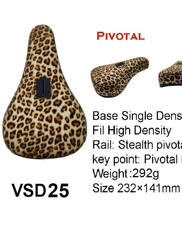 VOLE VLD25 BMX sjedalo za bicikl, leopard uzorak, Pivotal, retro stil