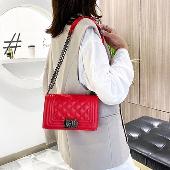 Ženska crossbody torba visoke kvalitete, lagani luksuz, nišni dizajn, retro uzorak s dijamantnim prešivanjem i lancem
