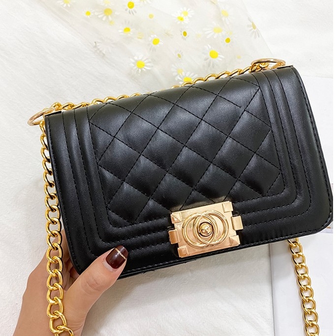 Ženska crossbody torba visoke kvalitete, lagani luksuz, nišni dizajn, retro uzorak s dijamantnim prešivanjem i lancem