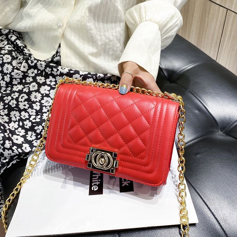 Ženska crossbody torba visoke kvalitete, lagani luksuz, nišni dizajn, retro uzorak s dijamantnim prešivanjem i lancem