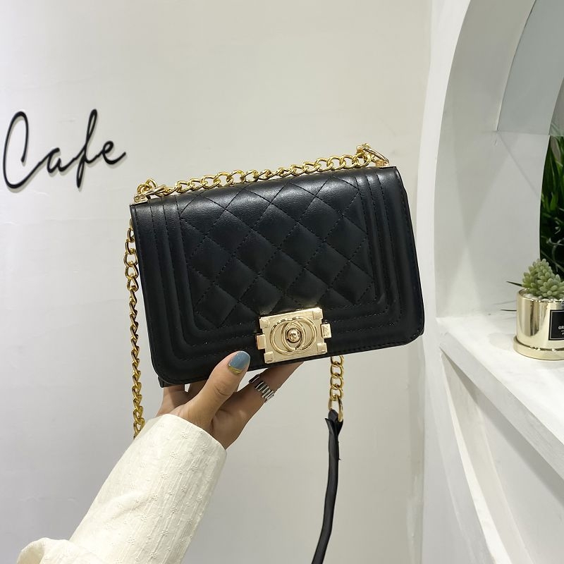Ženska crossbody torba visoke kvalitete, lagani luksuz, nišni dizajn, retro uzorak s dijamantnim prešivanjem i lancem