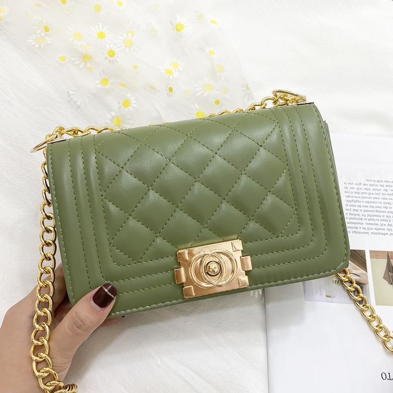 Ženska crossbody torba visoke kvalitete, lagani luksuz, nišni dizajn, retro uzorak s dijamantnim prešivanjem i lancem