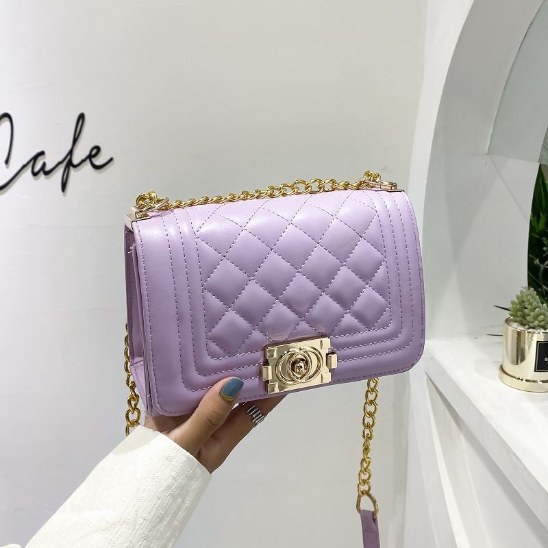 Ženska crossbody torba visoke kvalitete, lagani luksuz, nišni dizajn, retro uzorak s dijamantnim prešivanjem i lancem