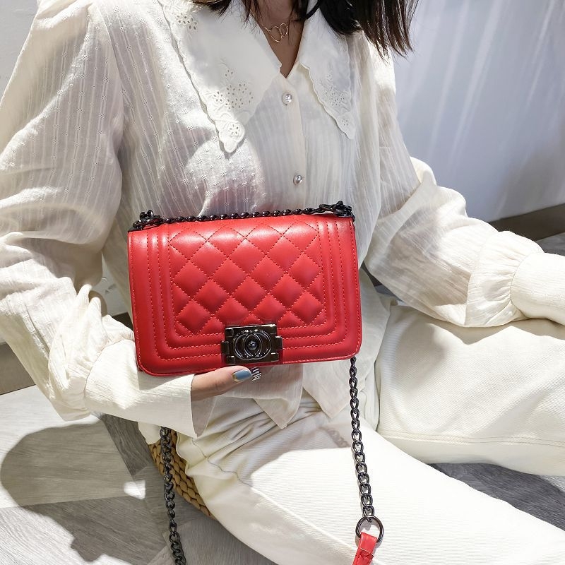 Ženska crossbody torba visoke kvalitete, lagani luksuz, nišni dizajn, retro uzorak s dijamantnim prešivanjem i lancem