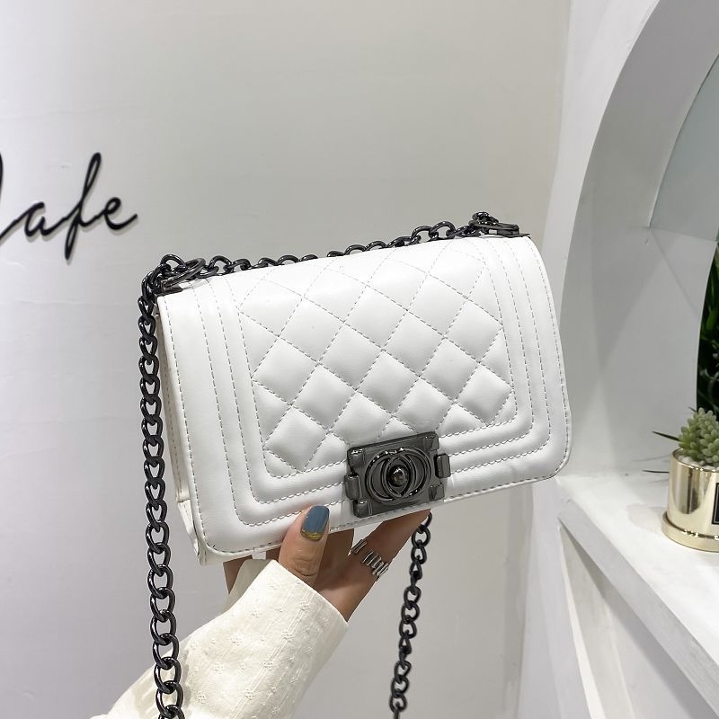 Ženska crossbody torba visoke kvalitete, lagani luksuz, nišni dizajn, retro uzorak s dijamantnim prešivanjem i lancem