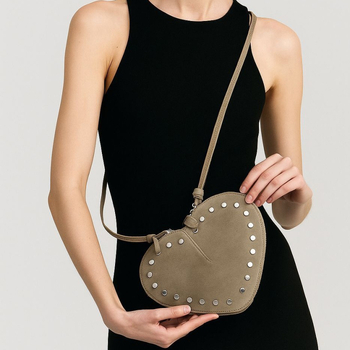 PU torba u obliku srca s nitima, ramena ili crossbody, mala veličina, gradski minimalistički stil, jesen 2025