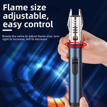 Aprindere metalică cu butan, rezistentă la vânt, pentru grătar în aer liber, design inspirat de sabie de lumină