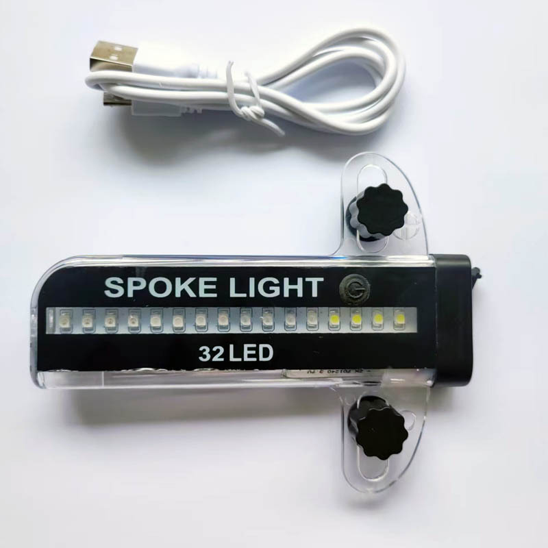 Punljive LED svjetla za 32 šipki na kotaču, noćna vožnja, šareno svijetlo kotača