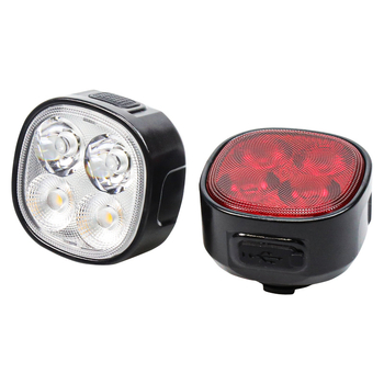 LED set prednjih i stražnjih svjetala za bicikl, stražnje svjetlo za cestovne bicikle, visoka svjetlina, 4 LED dioda