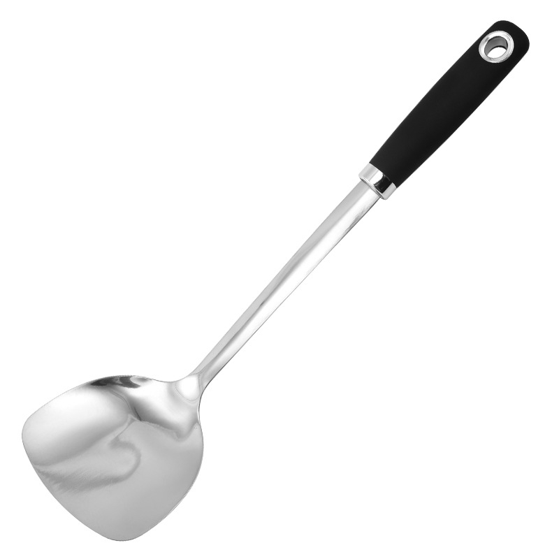 Set din oțel inoxidabil: spatulă, lingură de bucătărie și zdrobitor de cartofi, non-stick, rezistent la temperaturi înalte