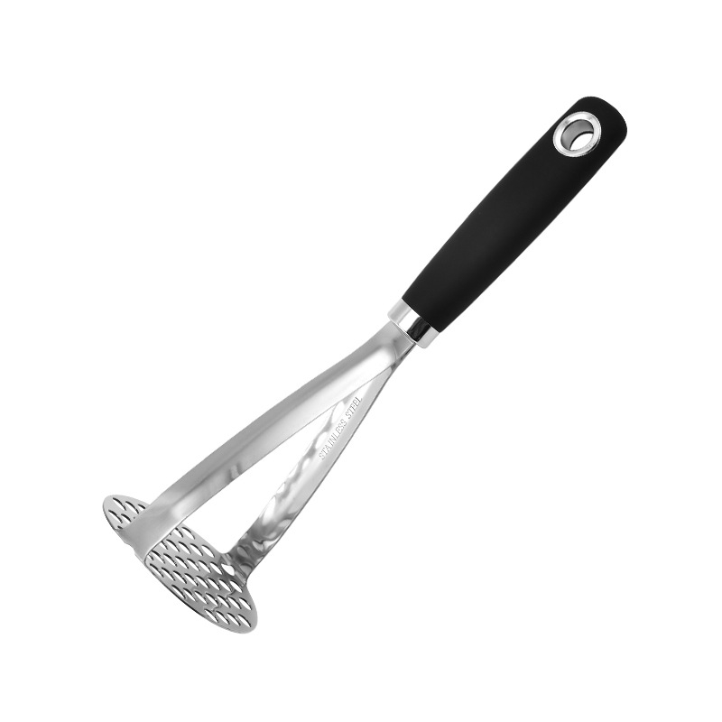 Set din oțel inoxidabil: spatulă, lingură de bucătărie și zdrobitor de cartofi, non-stick, rezistent la temperaturi înalte