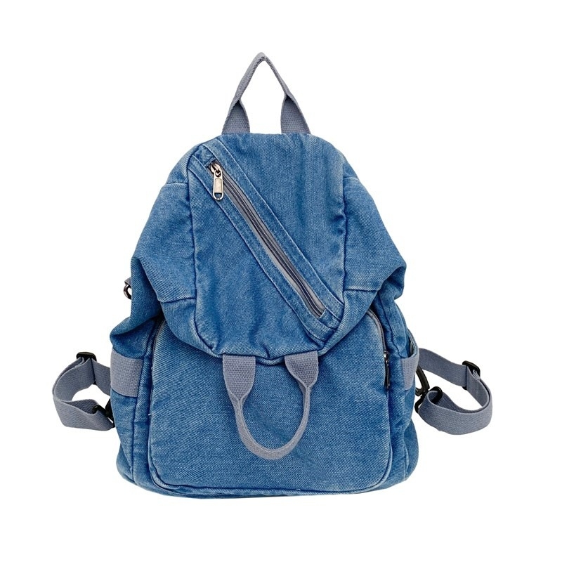 Nova džinska ruksak s efektom izlizane teksture, Harajuku stil, retro, višenamjenska crossbody torba