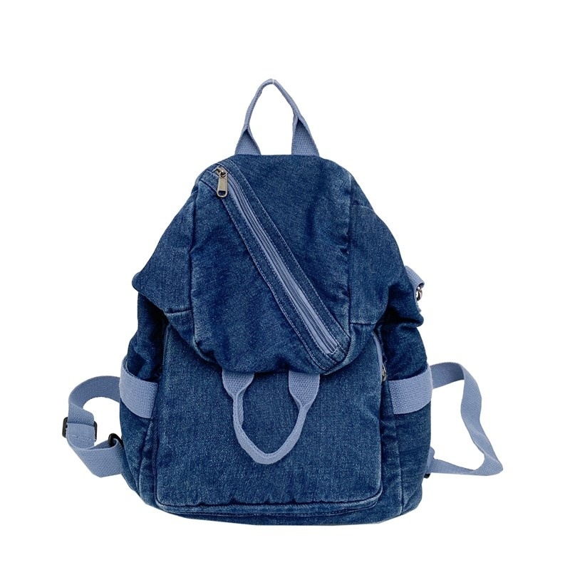 Nova džinska ruksak s efektom izlizane teksture, Harajuku stil, retro, višenamjenska crossbody torba
