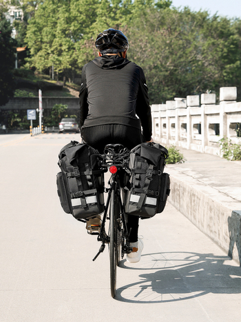 SANXDI pannier torba za bicikl, 20L, velika kapaciteta, vodootporna, za duga putovanja, jednostrana i dvostrana, torba za stražnji nosač za planinski bicikl