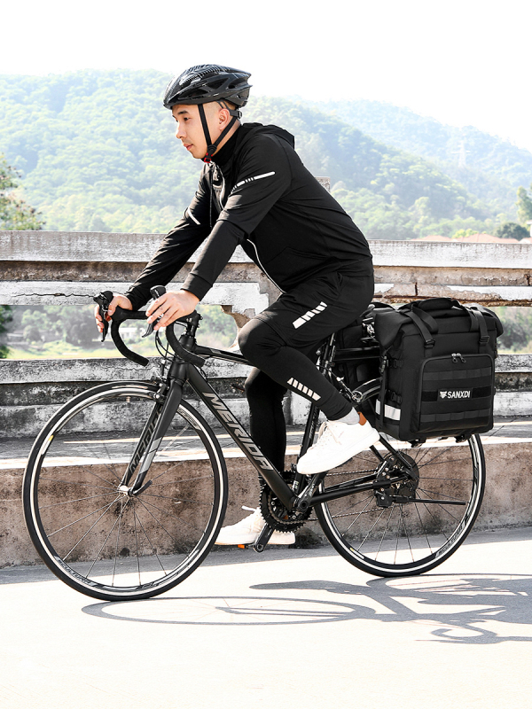 SANXDI pannier torba za bicikl, 20L, velika kapaciteta, vodootporna, za duga putovanja, jednostrana i dvostrana, torba za stražnji nosač za planinski bicikl