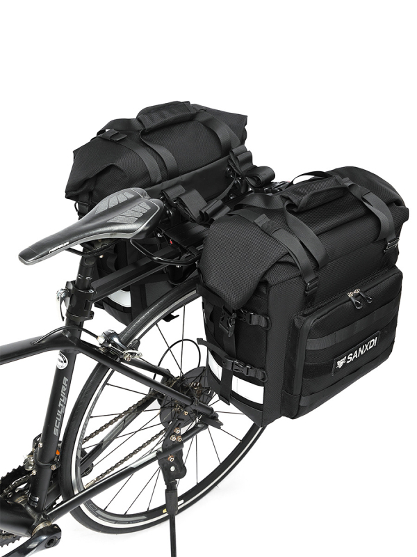 SANXDI pannier torba za bicikl, 20L, velika kapaciteta, vodootporna, za duga putovanja, jednostrana i dvostrana, torba za stražnji nosač za planinski bicikl