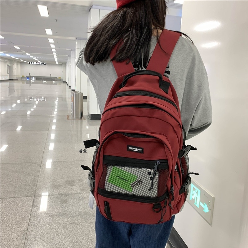 Ruksak urbanog streetwear stila s retro radnim duhom, inspiriran Harajuku Ulzzang, unisex, vodootporan najlon, kapacitet 36–55 L, za 16-inčni laptop