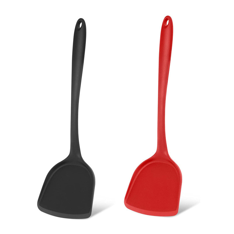 Spatula de bucătărie din silicon, rezistentă la temperaturi înalte, cu mâner lung și gros, versiune extinsă