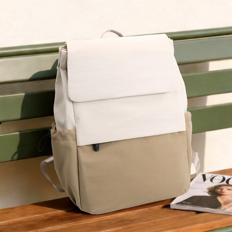 Unisex ruksak za slobodno vrijeme i putovanja, dizajn s blok boja, 14-inčni laptop, velik kapacitet, za učenike srednje škole