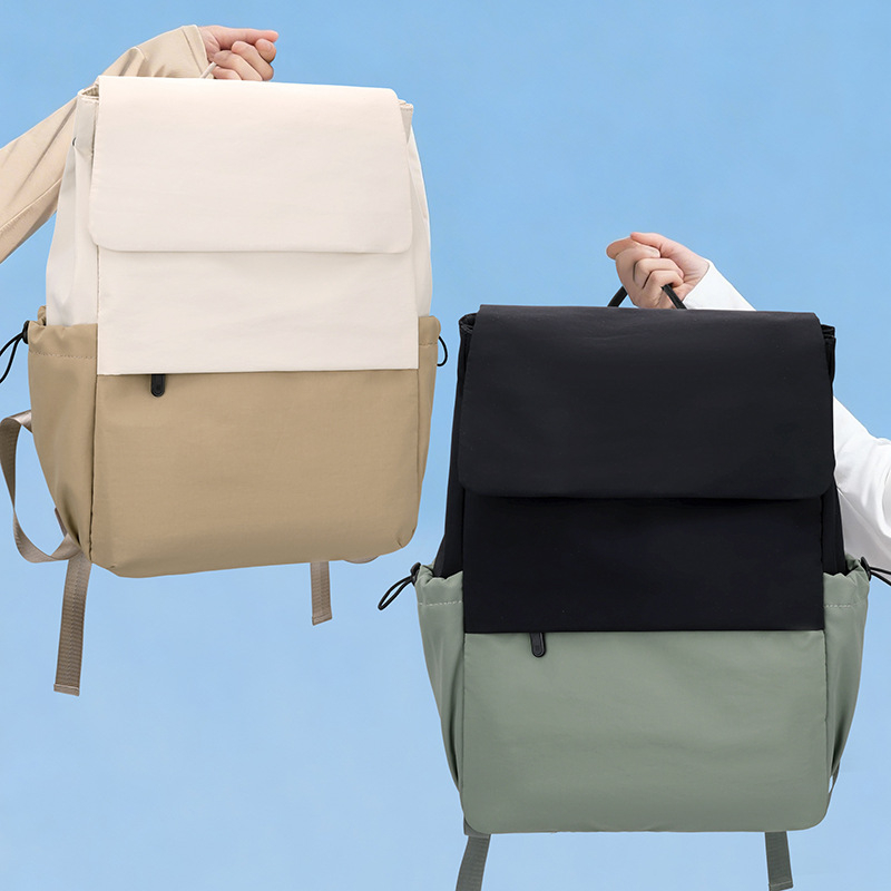 Unisex ruksak za slobodno vrijeme i putovanja, dizajn s blok boja, 14-inčni laptop, velik kapacitet, za učenike srednje škole