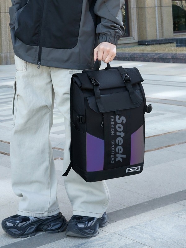 Unisex ruksak za učenike i studente, japanskog stila s preklopnim poklopom, veliki kapacitet 36–55 L, za 16-inčni prijenosnik, vodootporan Oxford materijal, ulični stil