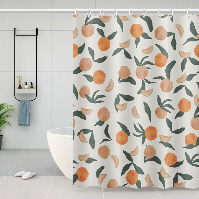 Cortină de duș din poliester impermeabil, serie fructe, imprimare digitală, personalizare cu imagine proprie