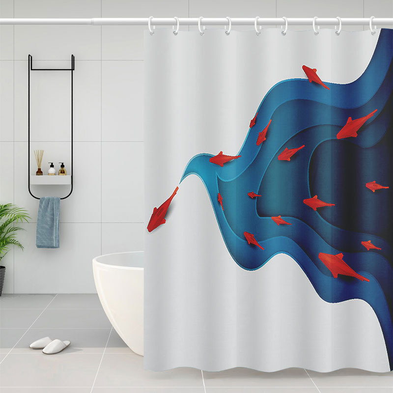 Cortină de duș din poliester impermeabil, serie fructe, imprimare digitală, personalizare cu imagine proprie