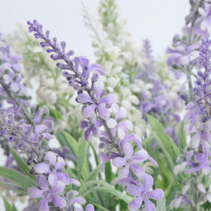 Flori artificiale lavandă din plastic pentru decor de nuntă; paravan floral despărțitor, aranjament în ghiveci