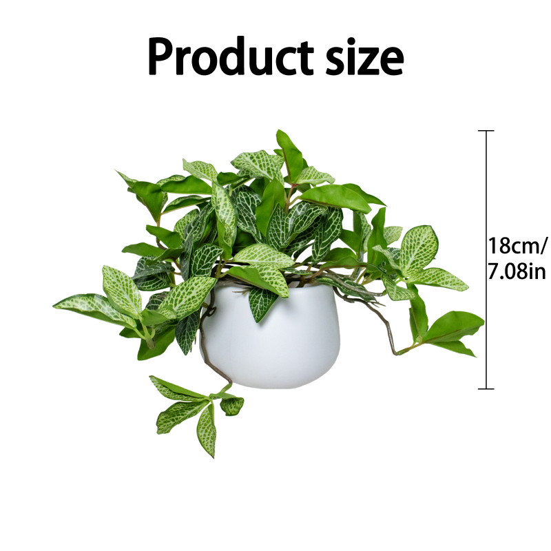 Pothos artificial în ghiveci alb pentru decorul casei și amenajarea livingului