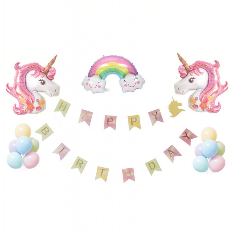 Baloni unicorn desene animate pentru petrecere – decor de scenă