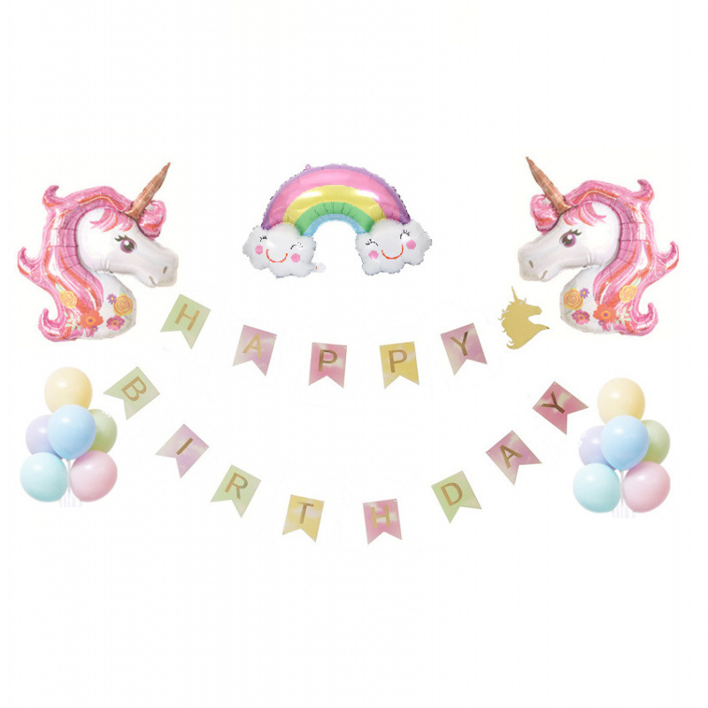 Baloni unicorn desene animate pentru petrecere – decor de scenă